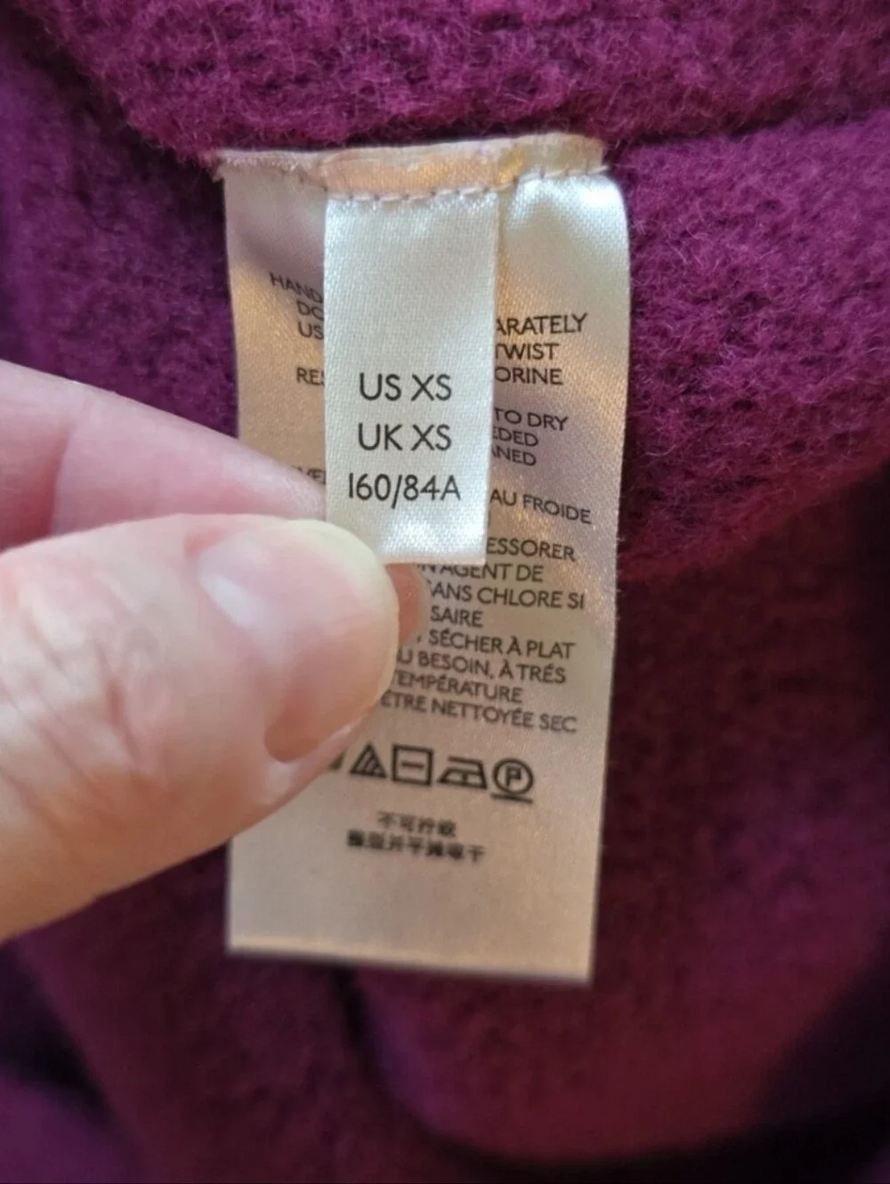 Free People Peaches Plum Caspia Oversized Tunic Sweater. Size XS/Runs Very Large